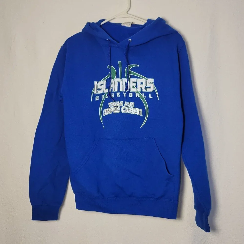 653. Jerzees UnBlend Long Sleeve Hoodie Blue Sz S - Picture 1 of 7